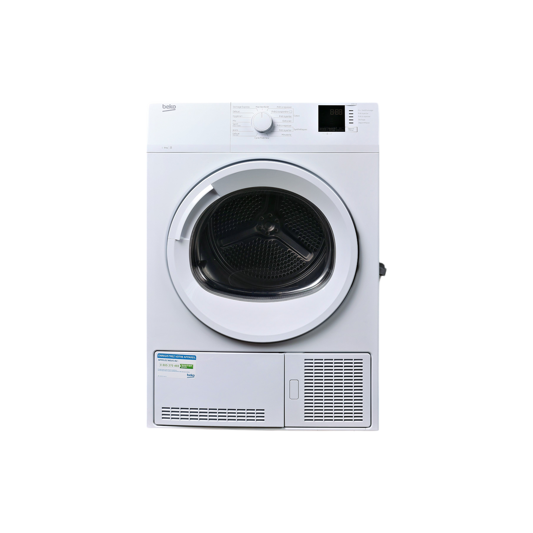 Seche-Linge Condensation 8 kg Reconditionné BEKO DCB816W : vue de face
