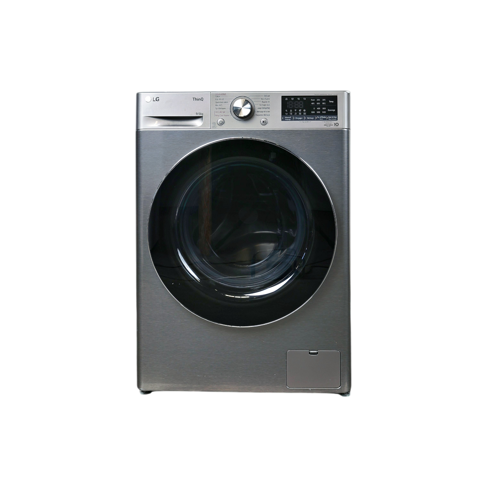 Lave-Linge Sechant 9 kg Reconditionné LG F964V42IXRS : vue de face
