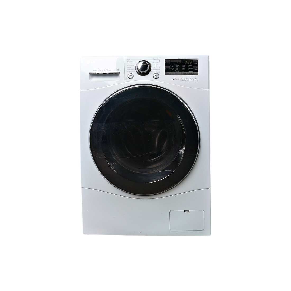 Lave-Linge Sechant 9 kg Reconditionné LG F96400WHR : vue de face