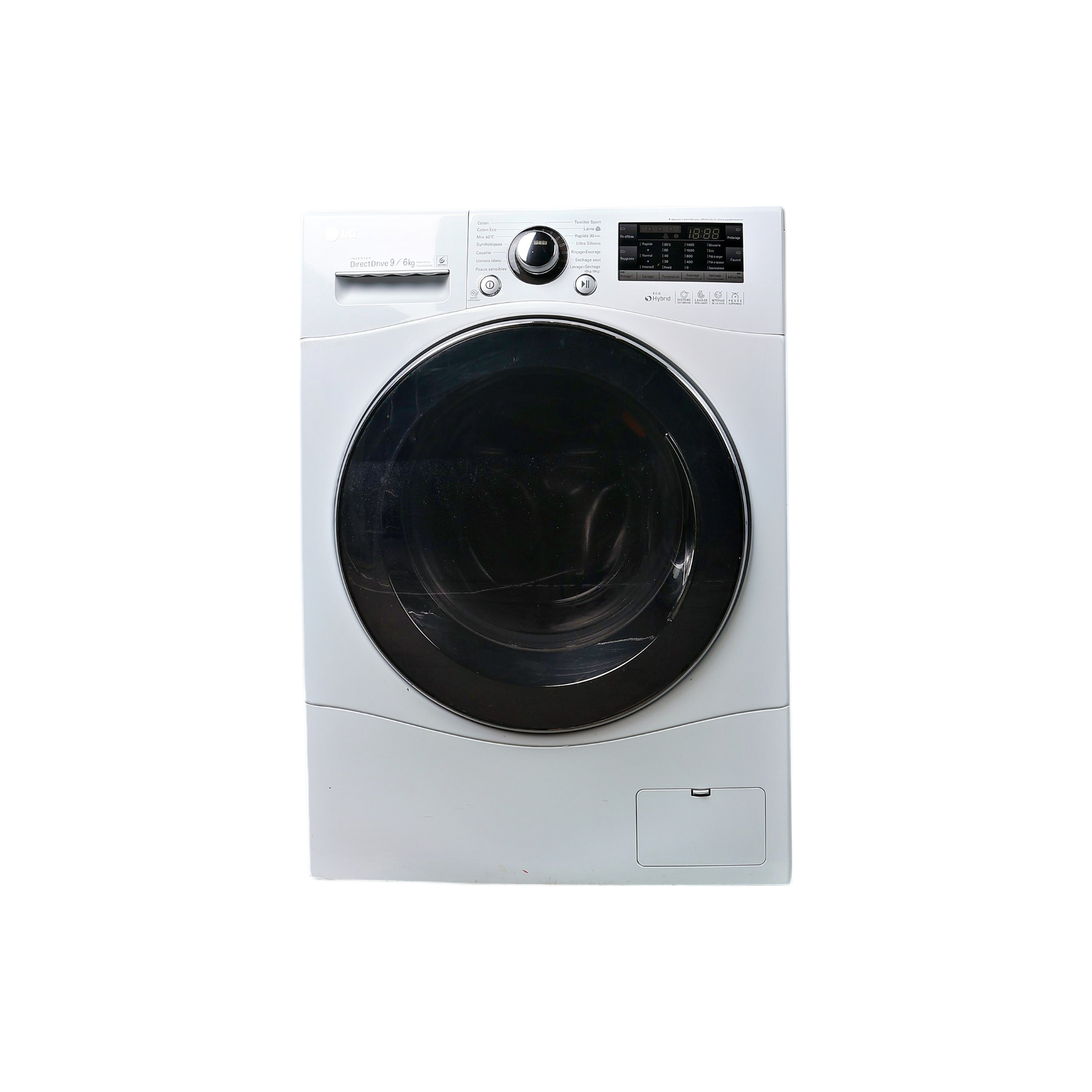 Lave-Linge Sechant 9 kg Reconditionné LG F96400WHR : vue de face