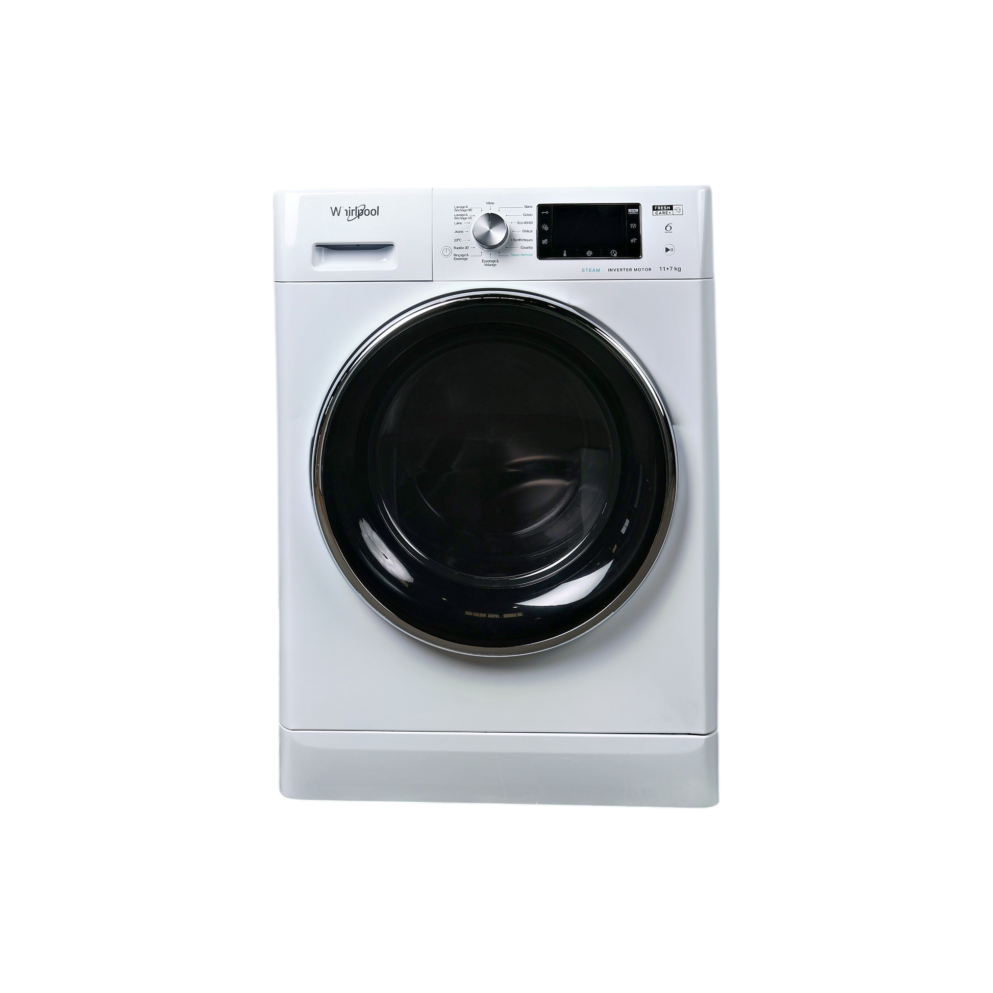 Lave-Linge Sechant 11 kg Reconditionné WHIRLPOOL FFWDD1176258BCVFR : vue de face