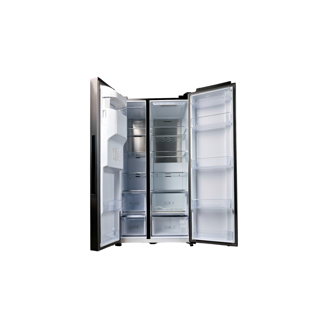 Réfrigérateur Américain 617 L Reconditionné SAMSUNG RS68N8240B1 : vue de l'intérieur