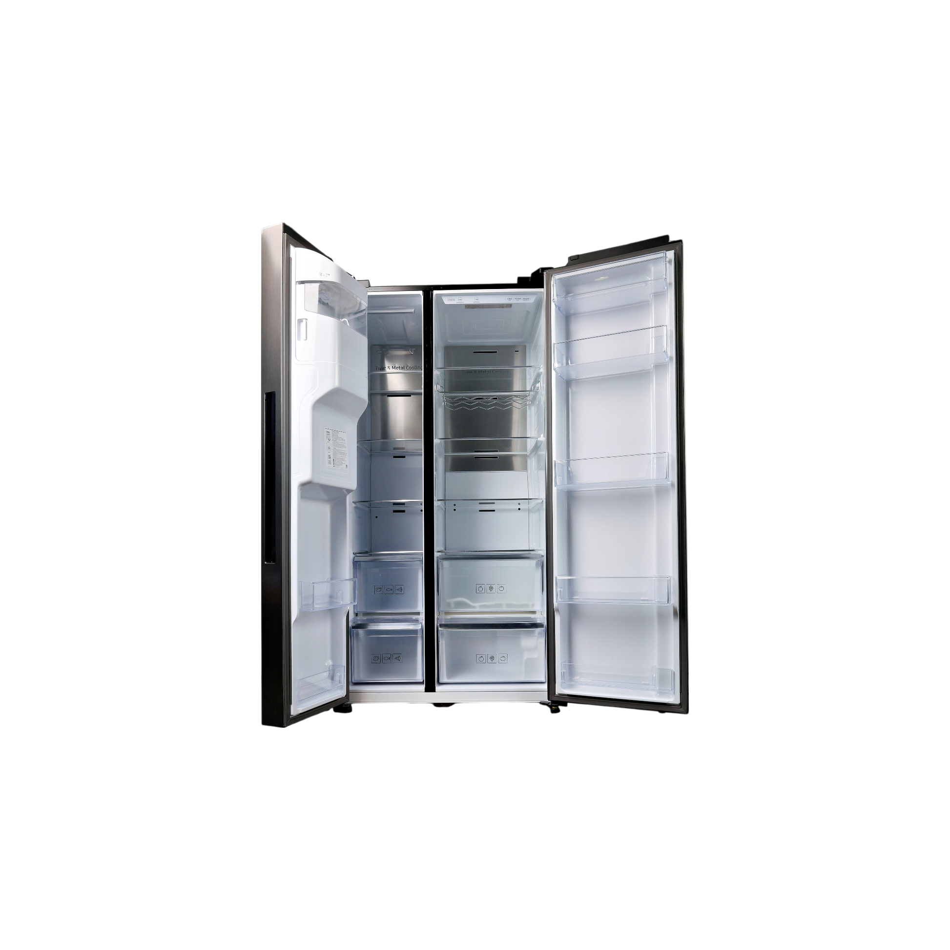 Réfrigérateur Américain 617 L Reconditionné SAMSUNG RS68N8240B1 : vue de l'intérieur