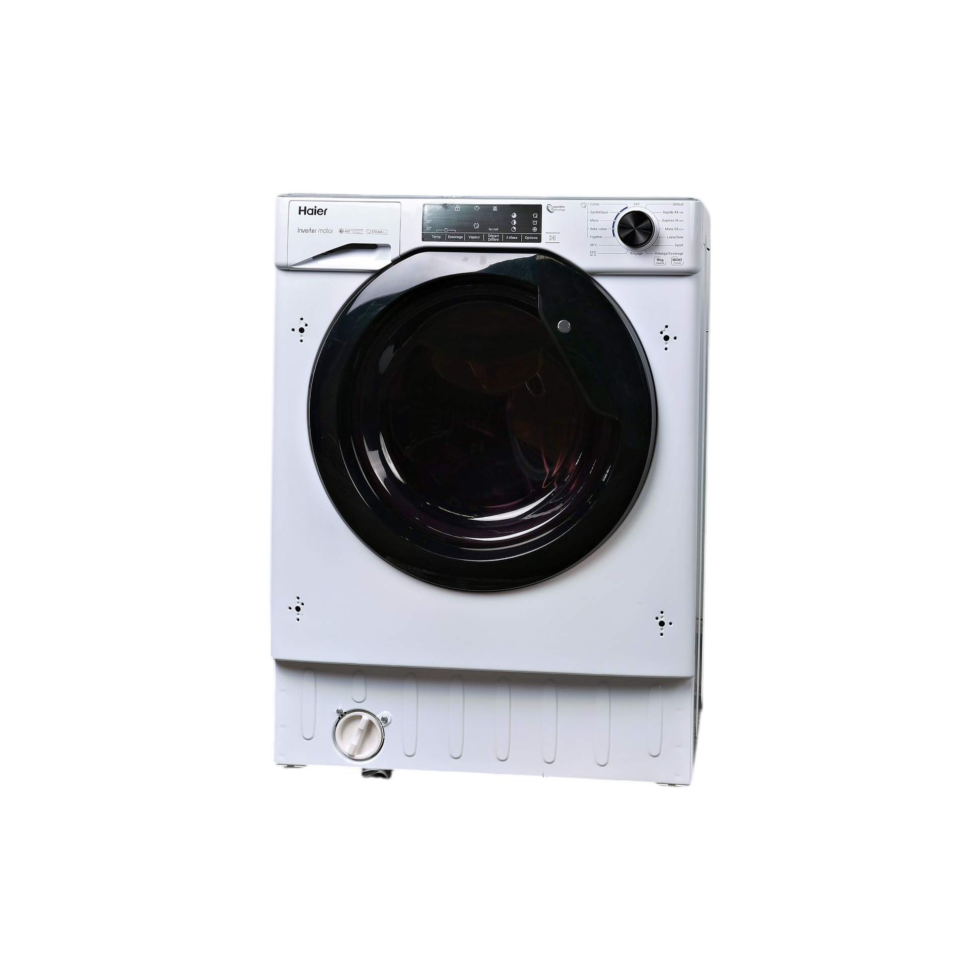 Lave-Linge Hublot 9 kg Reconditionné HAIER HW90B416FWB-FR : vue de face