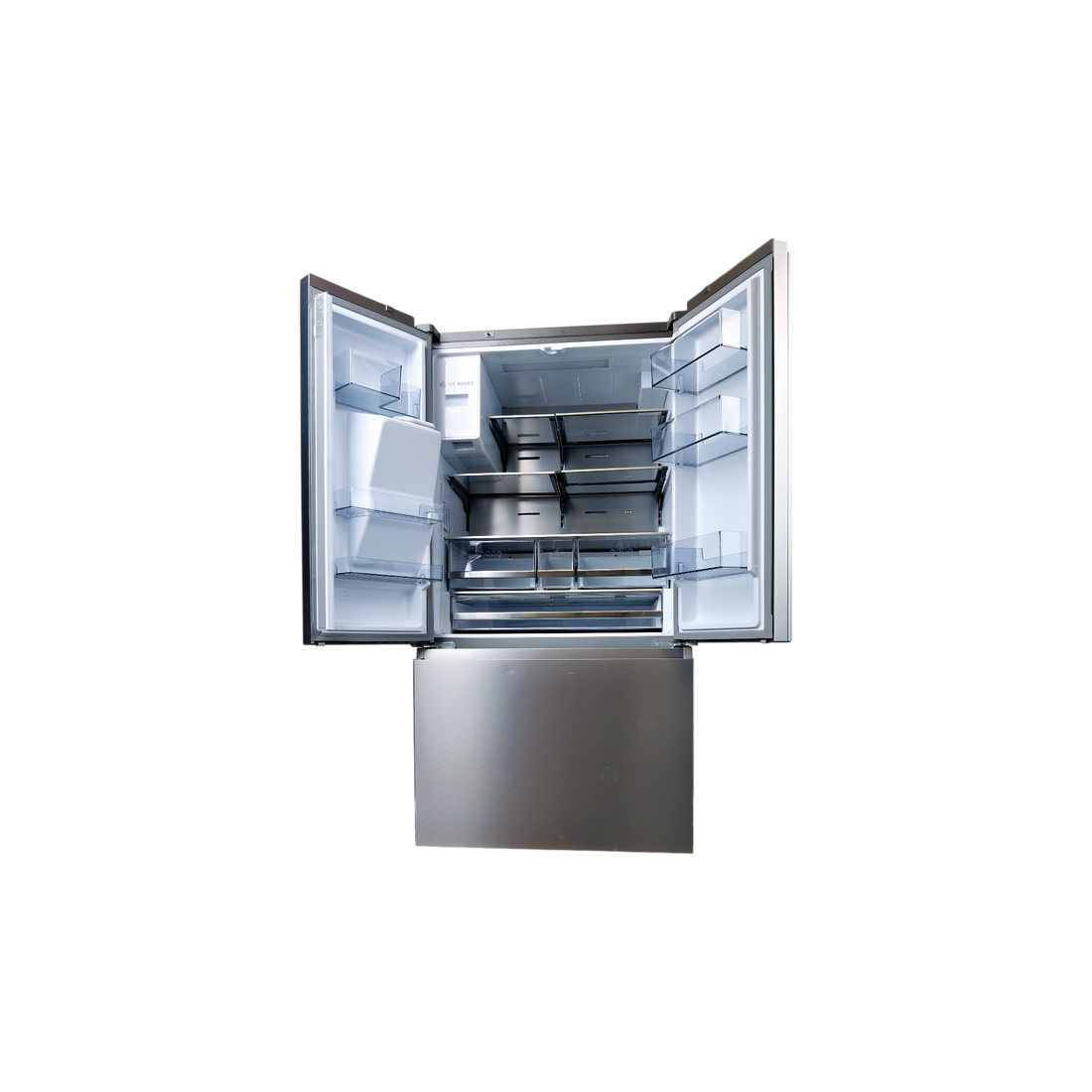 Réfrigérateur Multi-Portes 612 L Reconditionné HISENSE RF793N4SASE : vue de l'intérieur