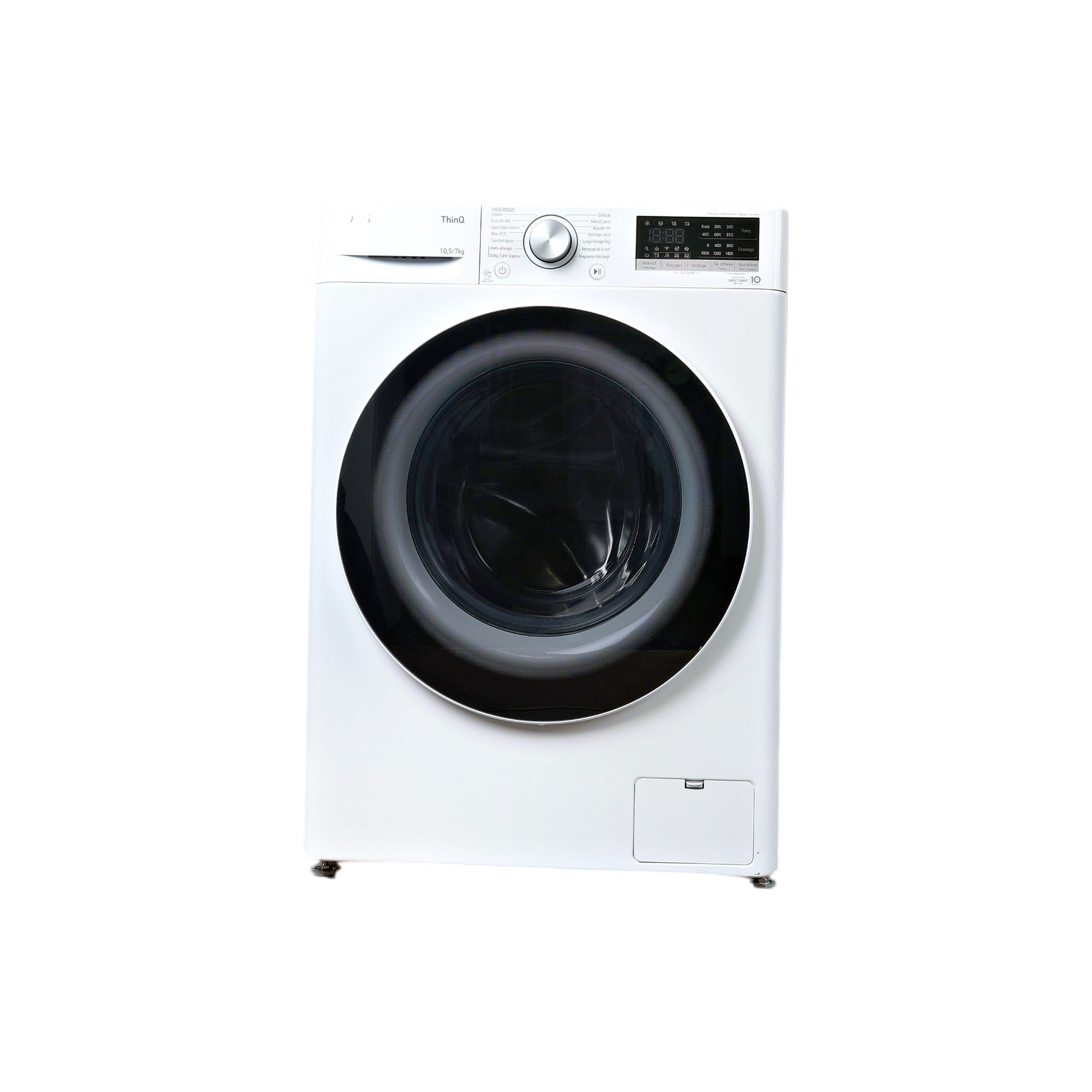 Lave-Linge Sechant 10.5 kg Reconditionné LG F174V40WRS : vue de face
