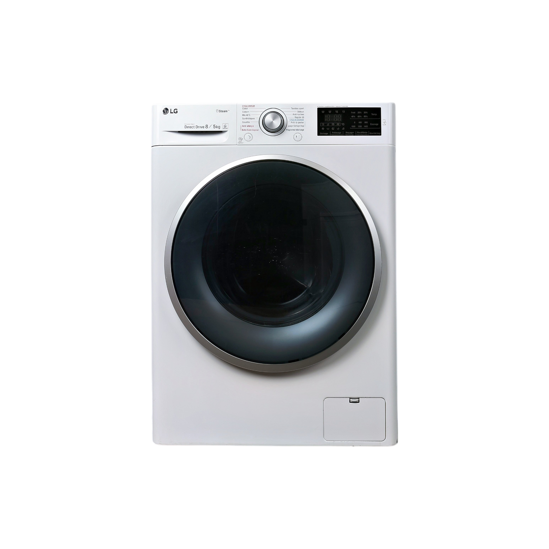 Lave-Linge Sechant 8 kg Reconditionné LG F854J61WRS : vue de face