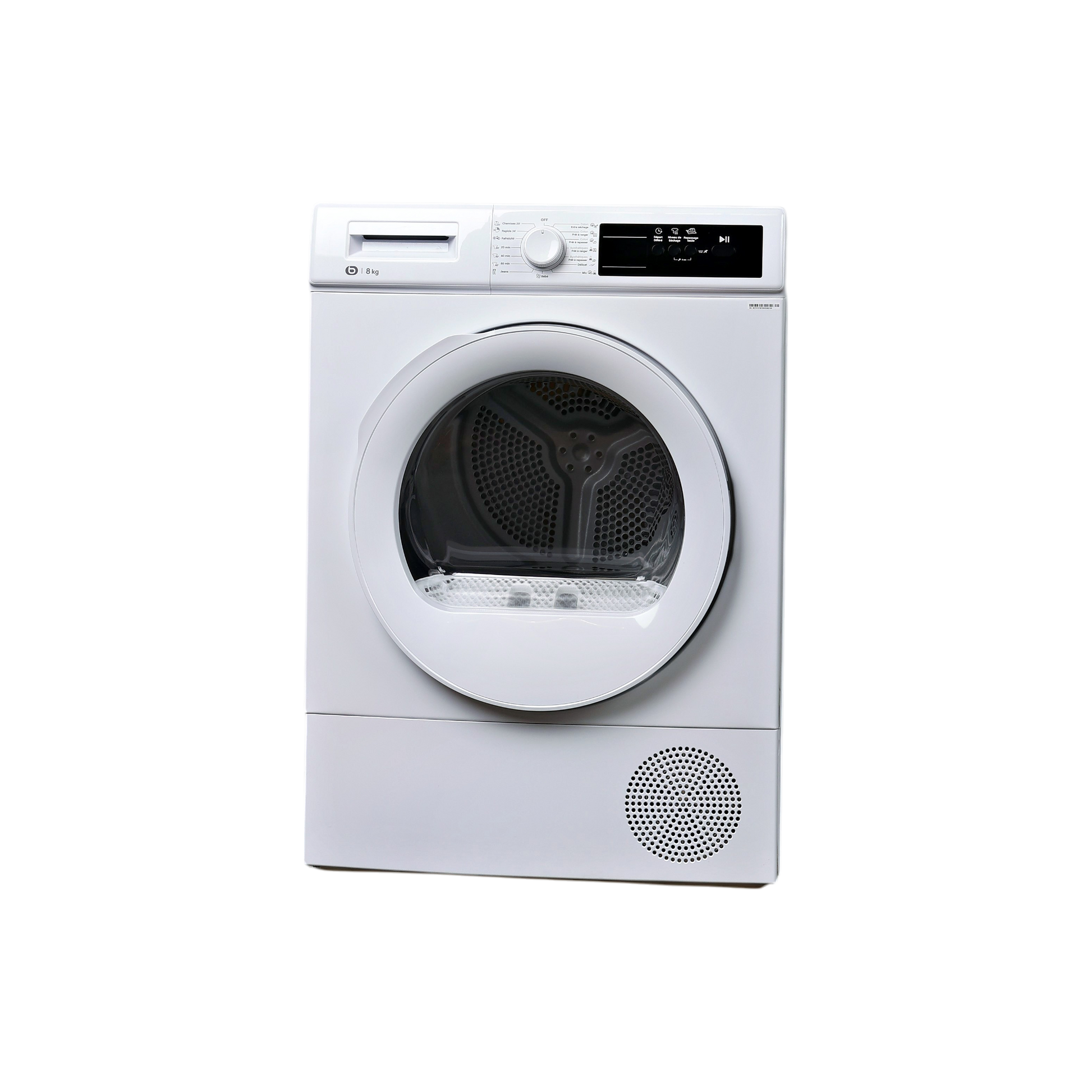 Seche-Linge Pompe À Chaleur 8 kg Reconditionné ESSENTIEL B ESLHP8-3B : vue de face