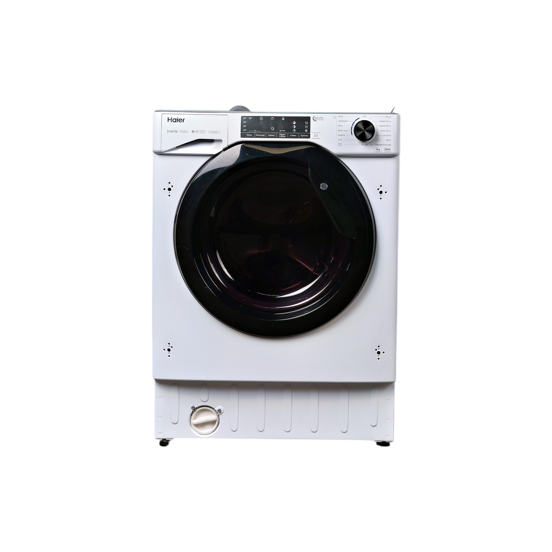Lave-Linge Hublot 9 kg Reconditionné HAIER HW90B416FWB-FR : vue de face