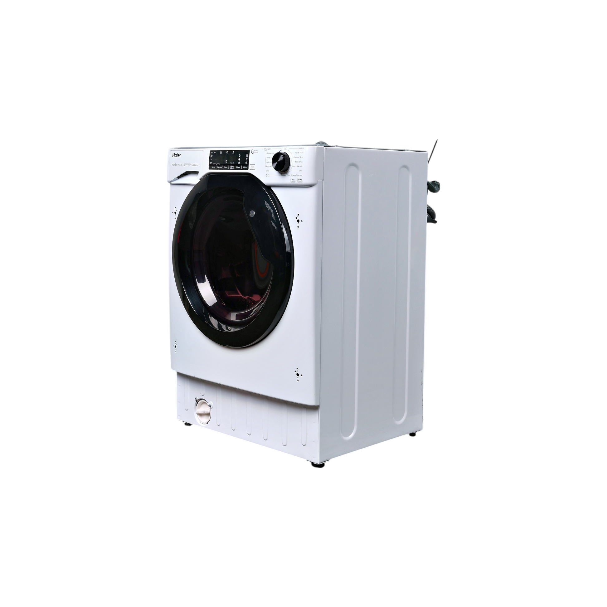 Lave-Linge Hublot 9 kg Reconditionné HAIER HW90B416FWB-FR : vue du côté gauche