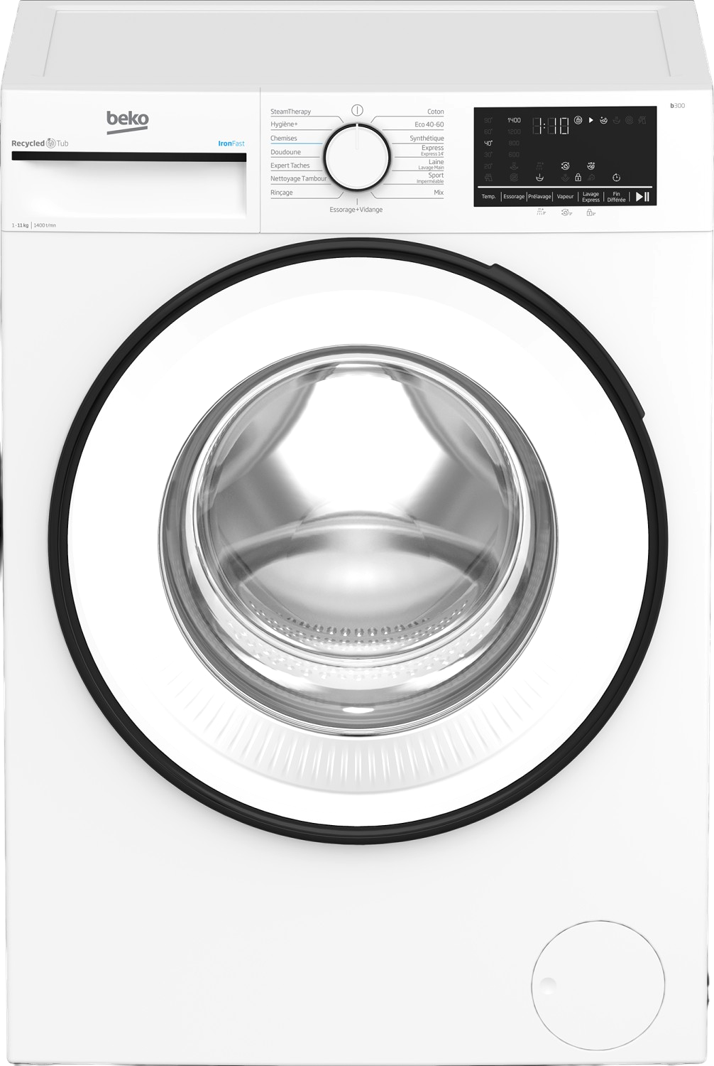 Lave-linge Hublot 11 kg Reconditionné BEKO B3WFT51140W