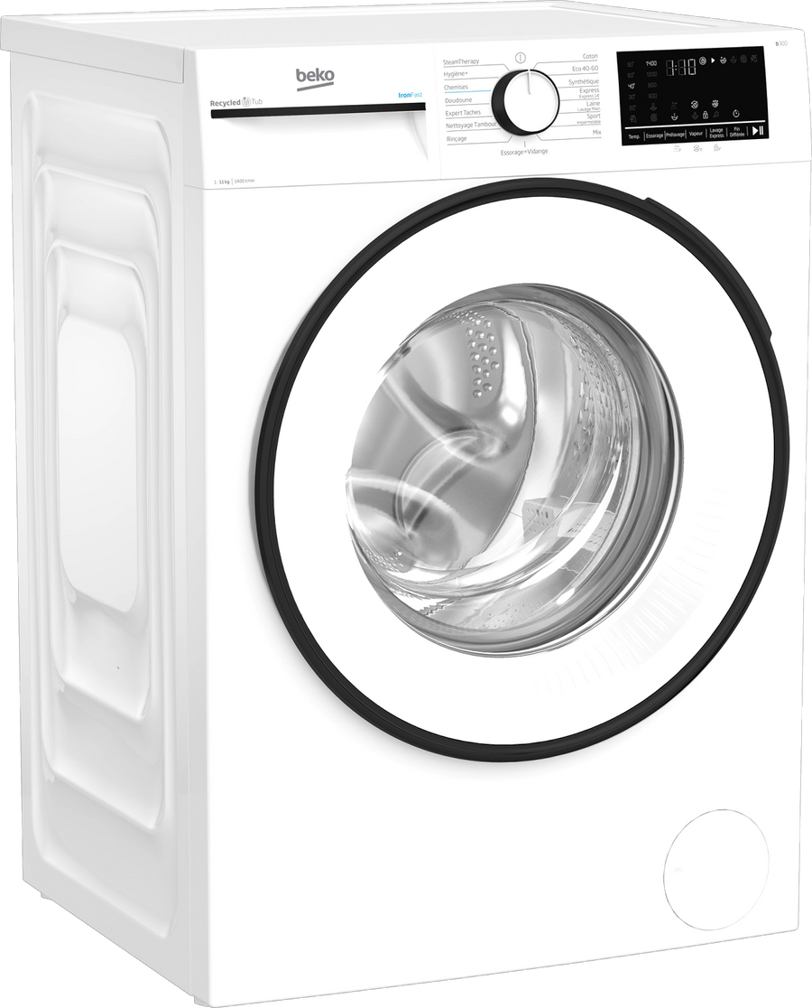 Lave-linge Hublot 11 kg Reconditionné BEKO B3WFT51140W