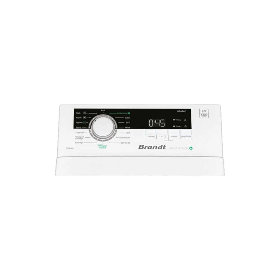 Lave-linge Top 8 kg Reconditionné BRANDT BT38038Q