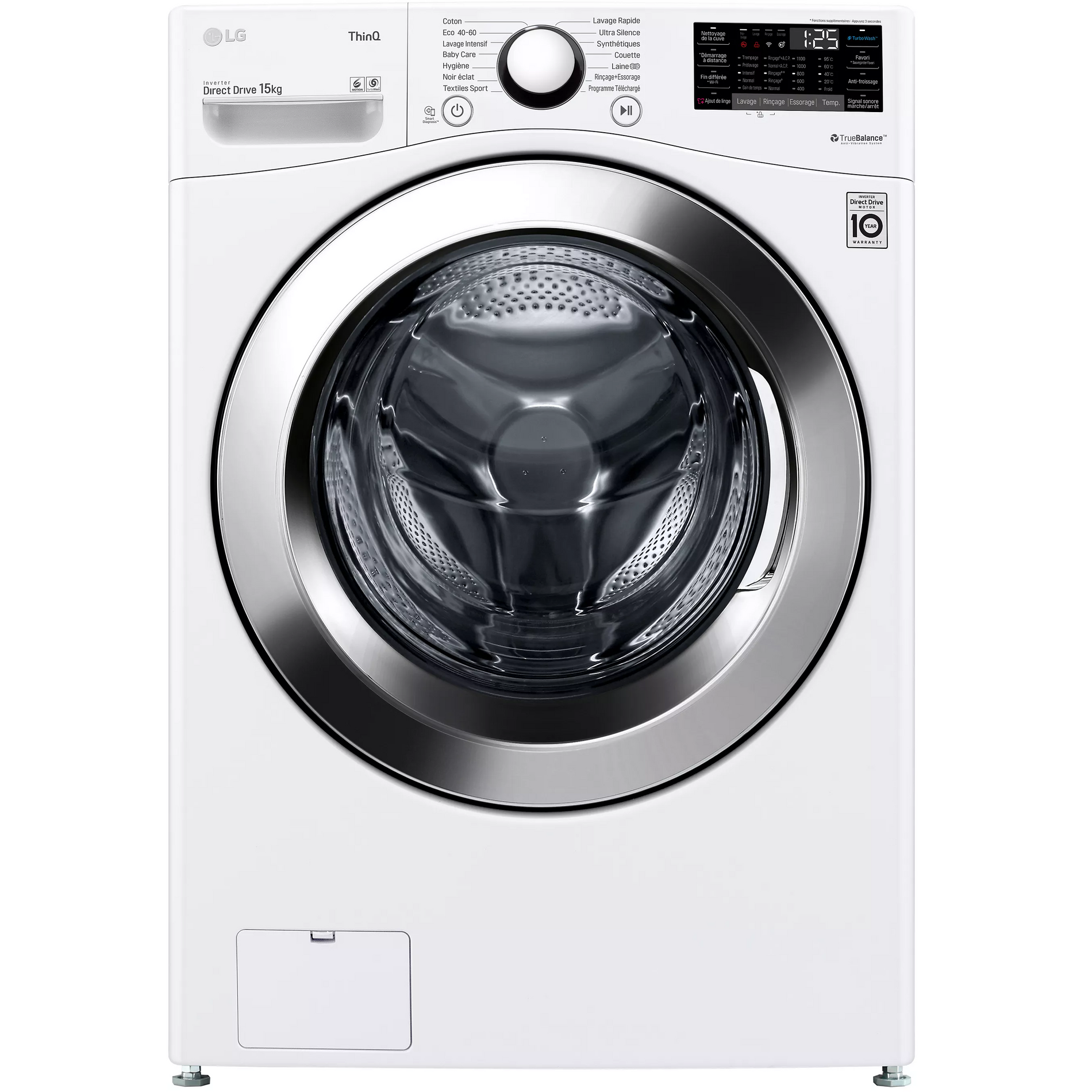 Lave-linge Hublot 15 kg Reconditionné LG F51P12WH