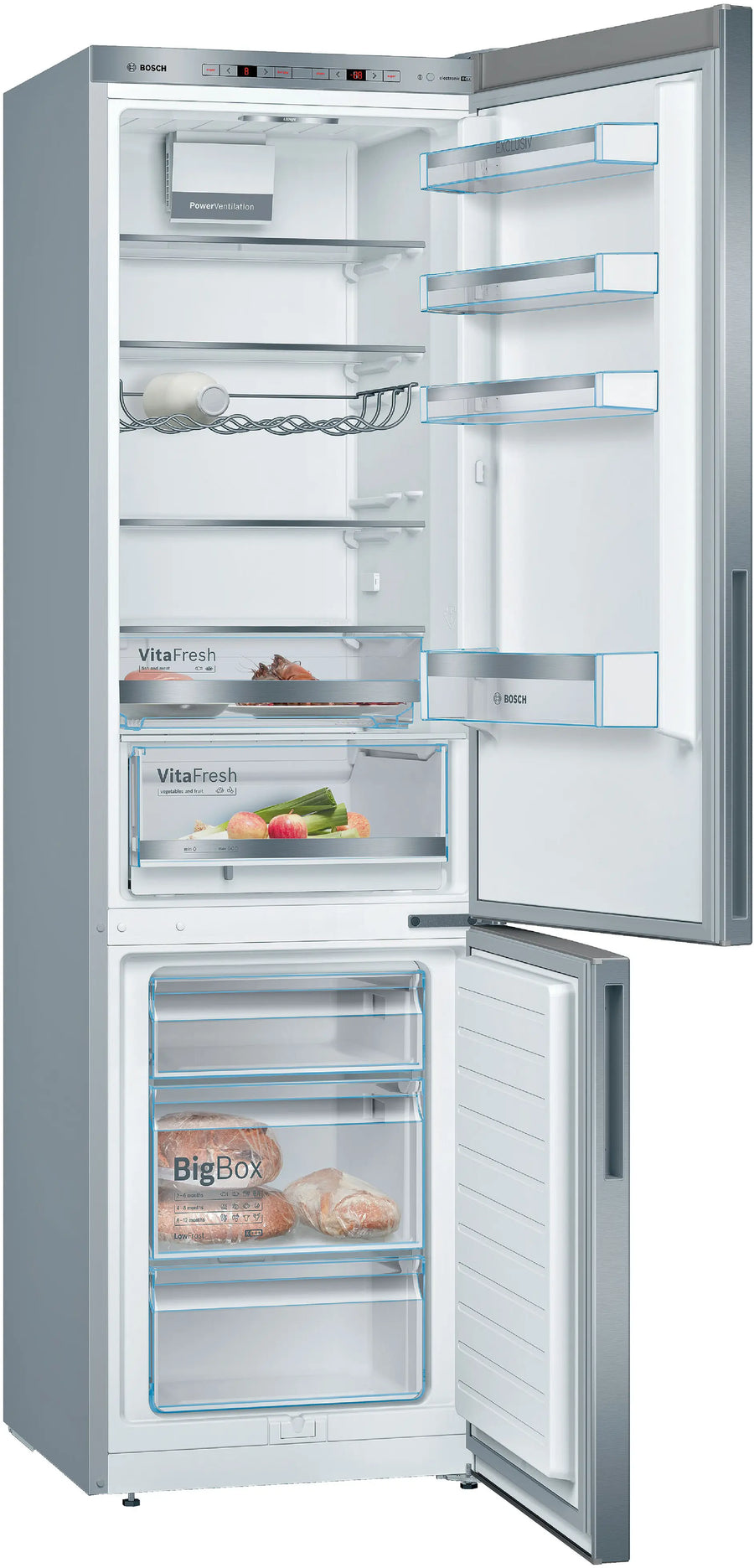Réfrigérateur Avec Congélateur 343 Litres Reconditionné BOSCH KGE39ALCA