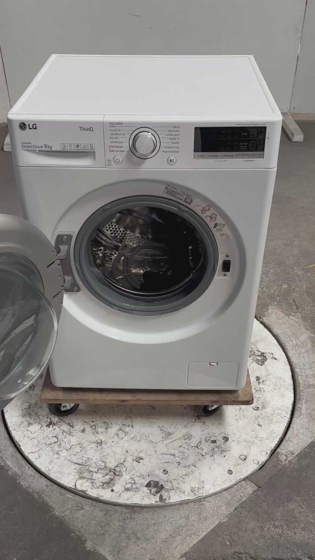 Lave-linge Hublot 9 kg Reconditionné LG F94V51WHSA