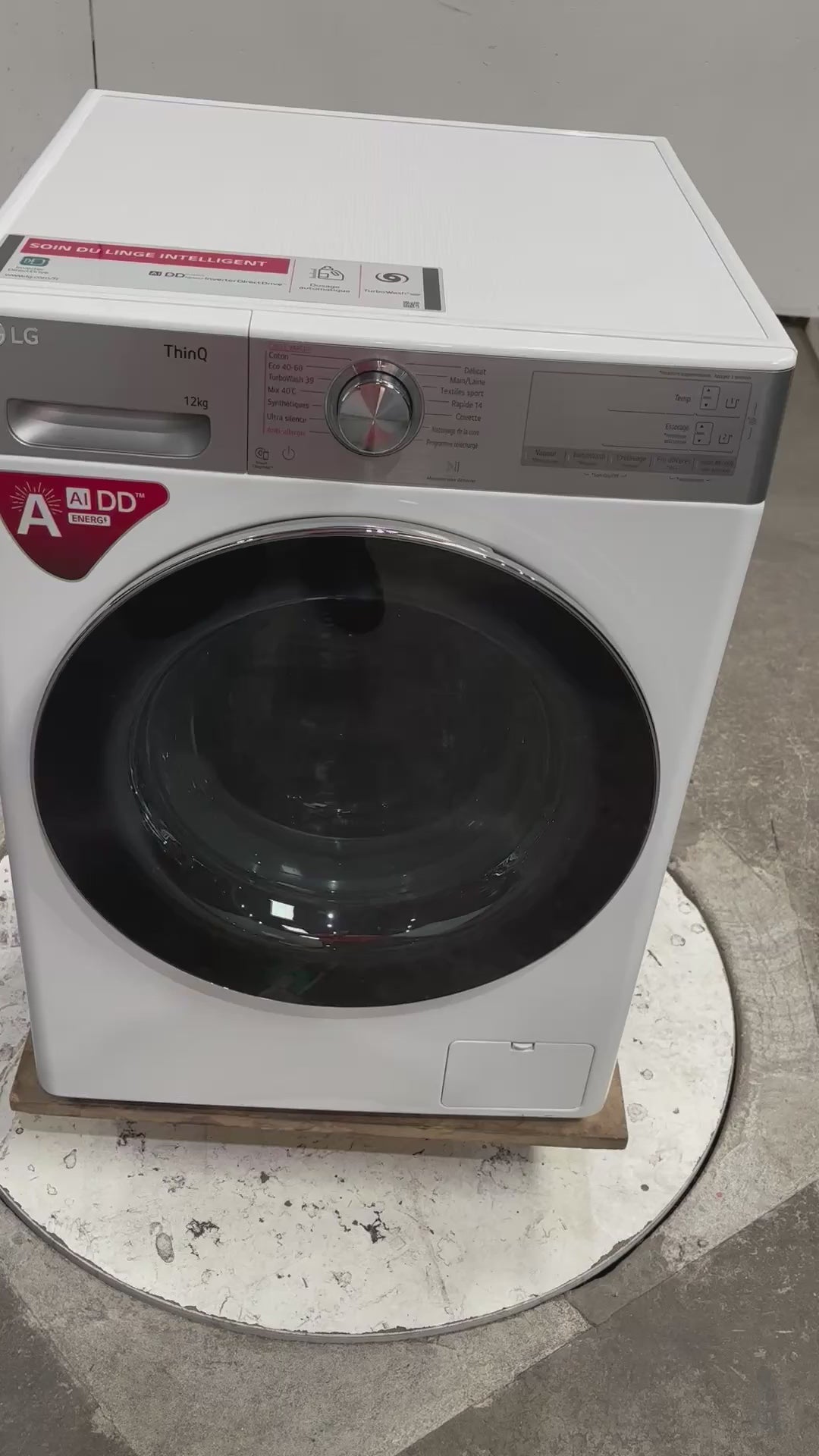 Lave-linge Hublot 12 kg Reconditionné LG F24V92WHSTA
