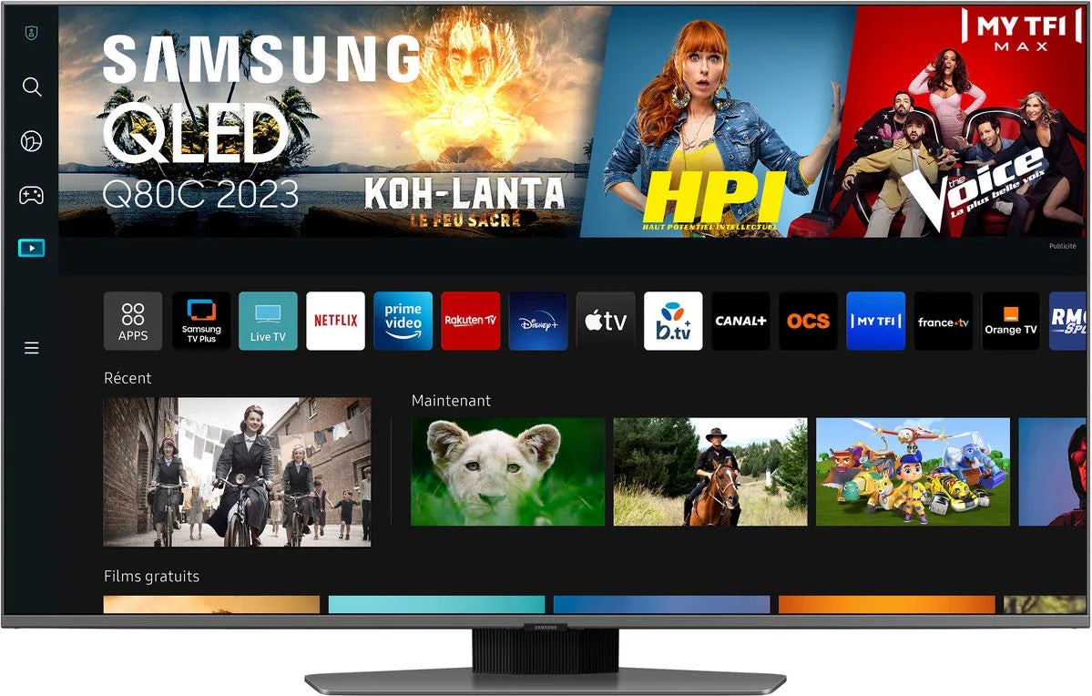 Téléviseur LED 74 pouces Reconditionné SAMSUNG TQ75Q80C 189 cm (74")