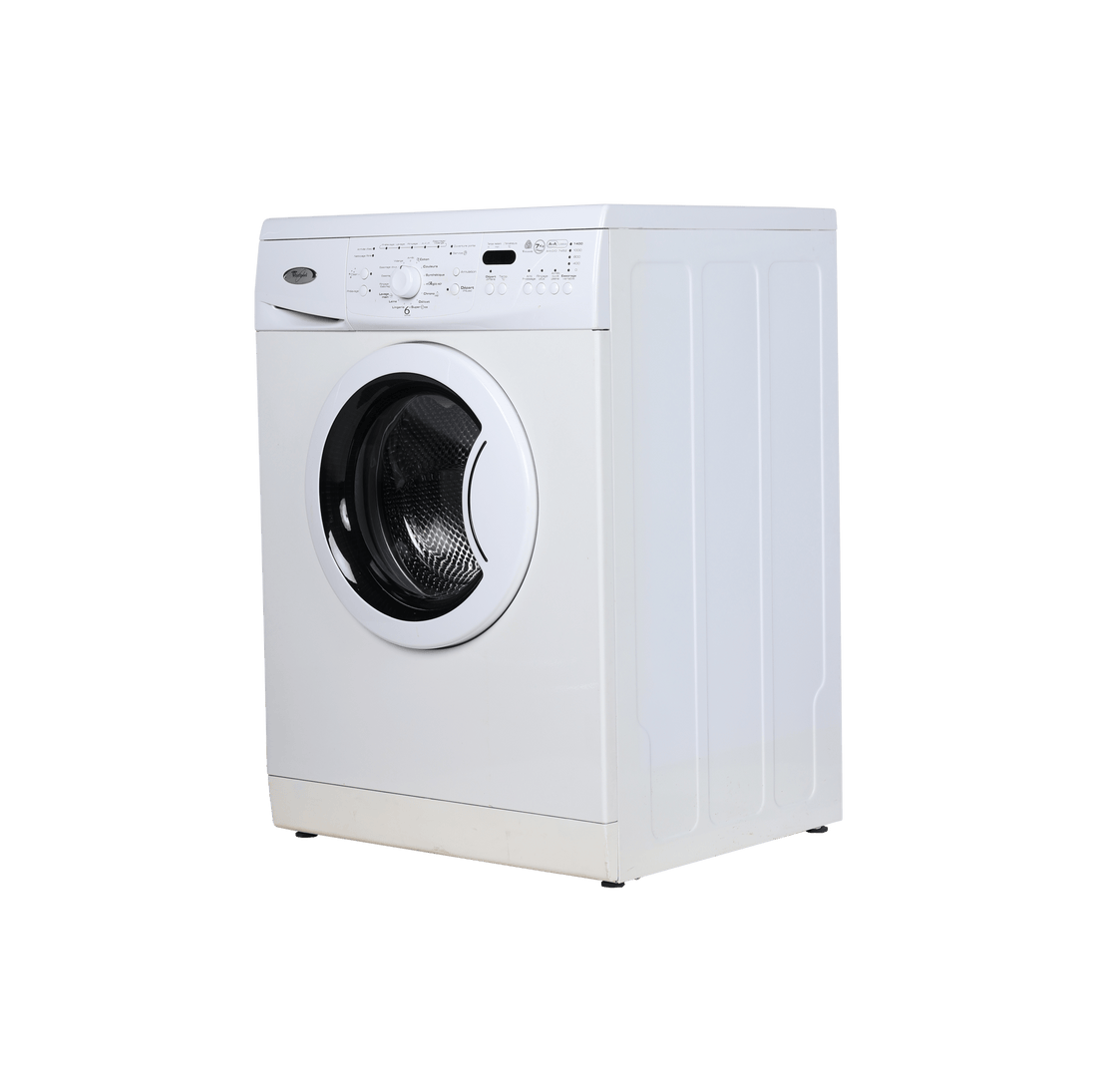 Lave-Linge Hublot 7 kg Reconditionné WHIRLPOOL AWOD 7452 : vue du côté gauche