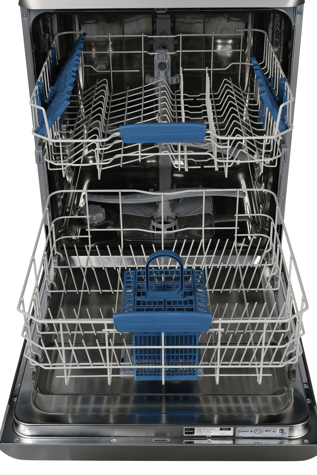 Lave-Vaisselle Pose Libre 14 Cvts Reconditionné INDESIT TDFP 57BP96 NX EU : vue de l'intérieur