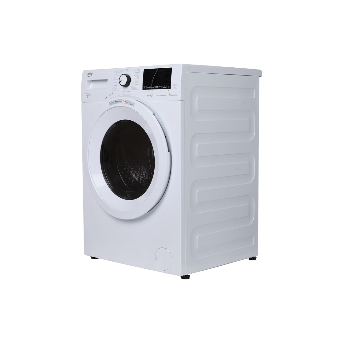 Lave-Linge Sechant 7 kg Reconditionné BEKO HWD7527WW : vue du côté droit