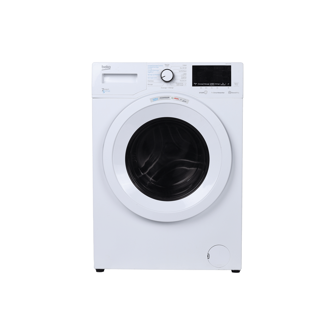 Lave-Linge Sechant 7 kg Reconditionné BEKO HWD7527WW : vue de face