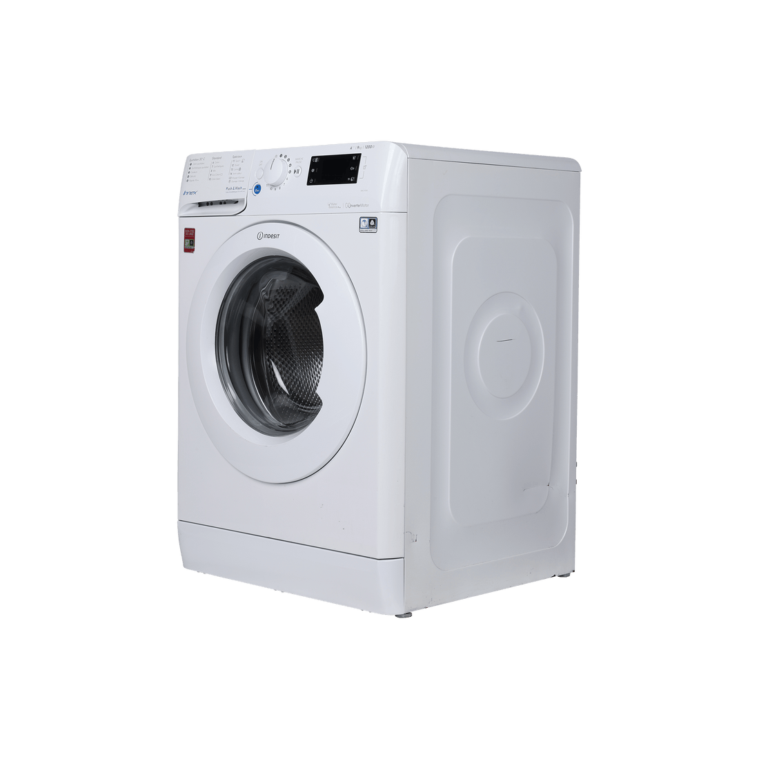 Lave-Linge Hublot 9 kg Reconditionné INDESIT BWE 91283X W FR : vue du côté droit