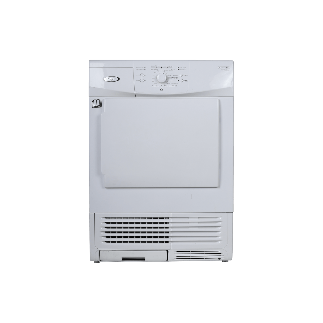 Seche-Linge Evacuation 8 kg Reconditionné WHIRLPOOL AWZ 3789 : vue de face