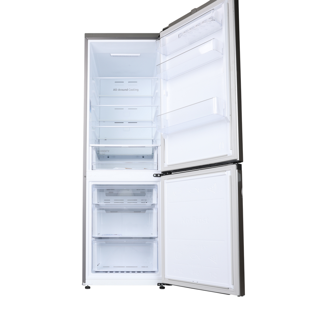 Réfrigérateur Avec Congélateur 344 L Reconditionné SAMSUNG RB34T670ESA : vue de l'intérieur