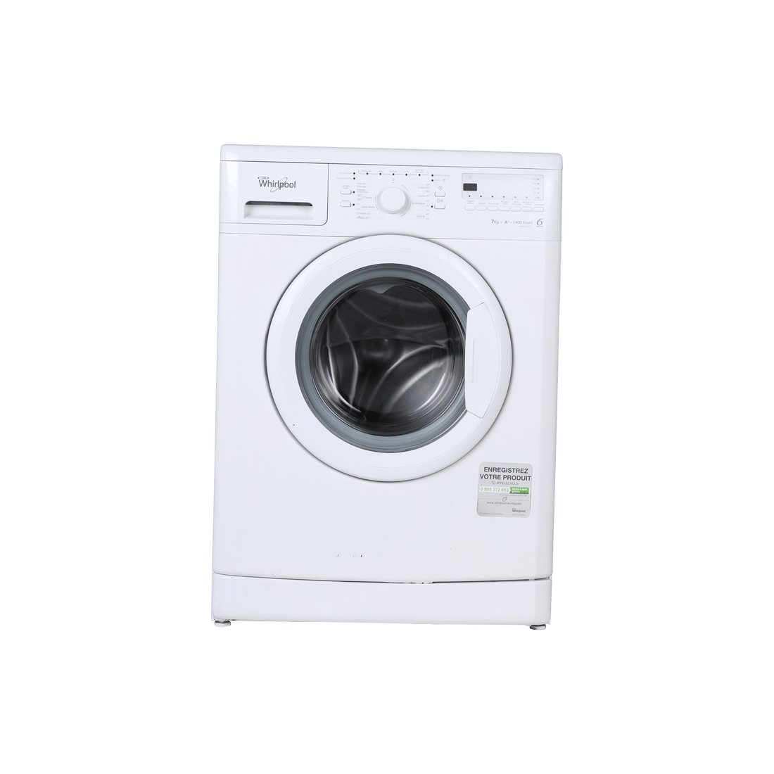 Lave-Linge Hublot 7 kg Reconditionné WHIRLPOOL AWOD 4721 : vue de face