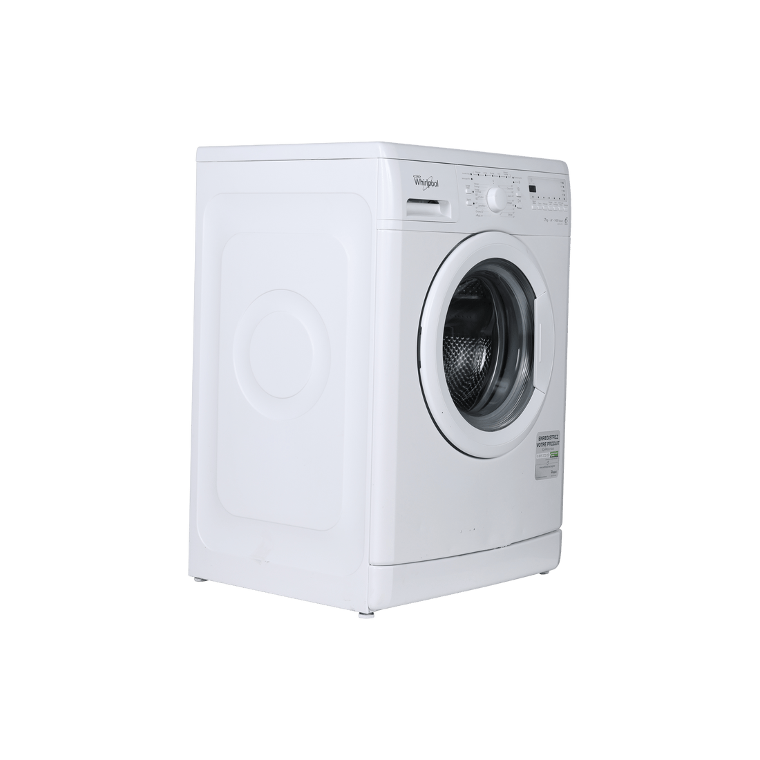 Lave-Linge Hublot 7 kg Reconditionné WHIRLPOOL AWOD 4721 : vue du côté gauche