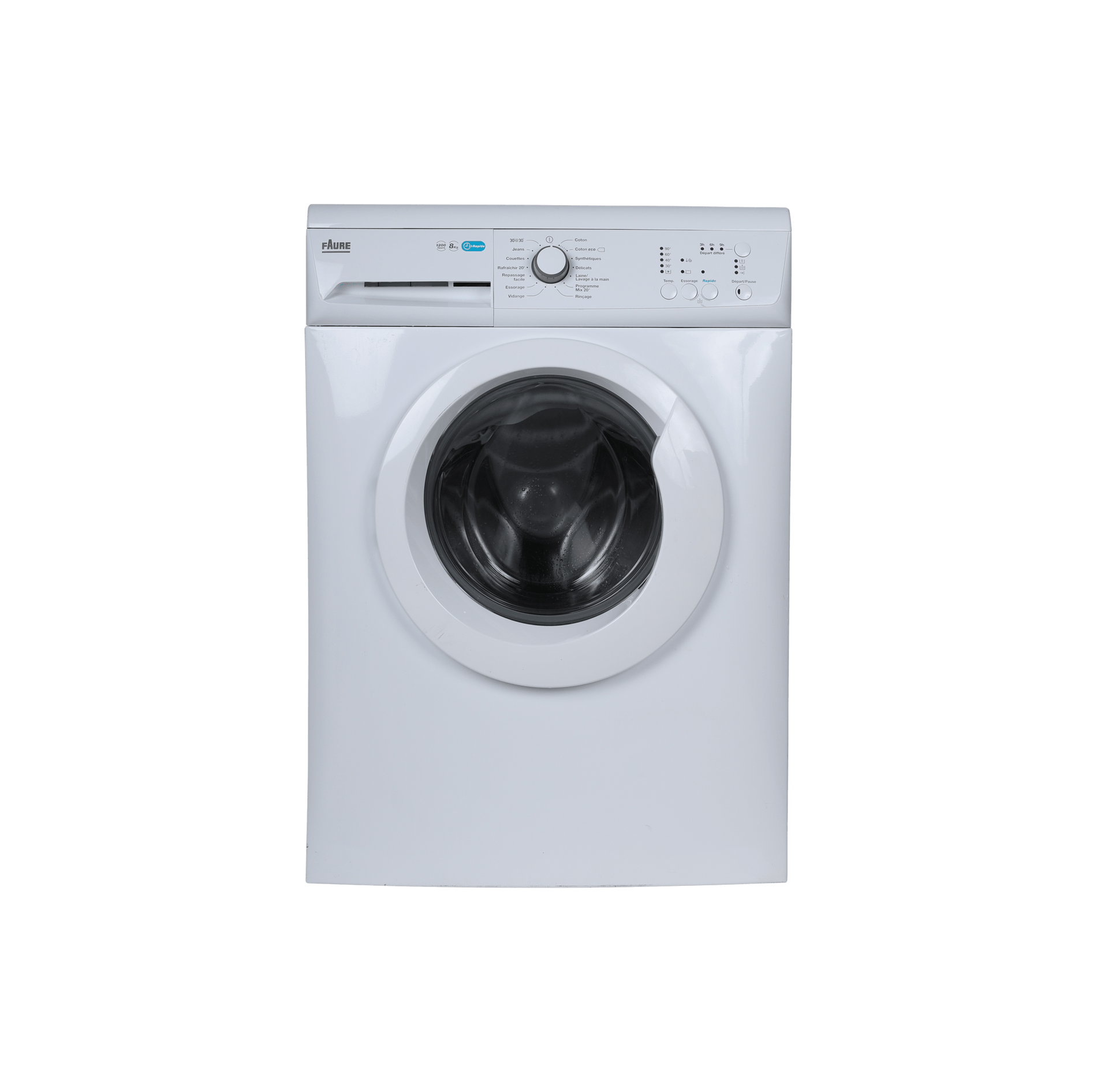 Lave-Linge Hublot 8 kg Reconditionné FAURE FWF8120W : vue de face