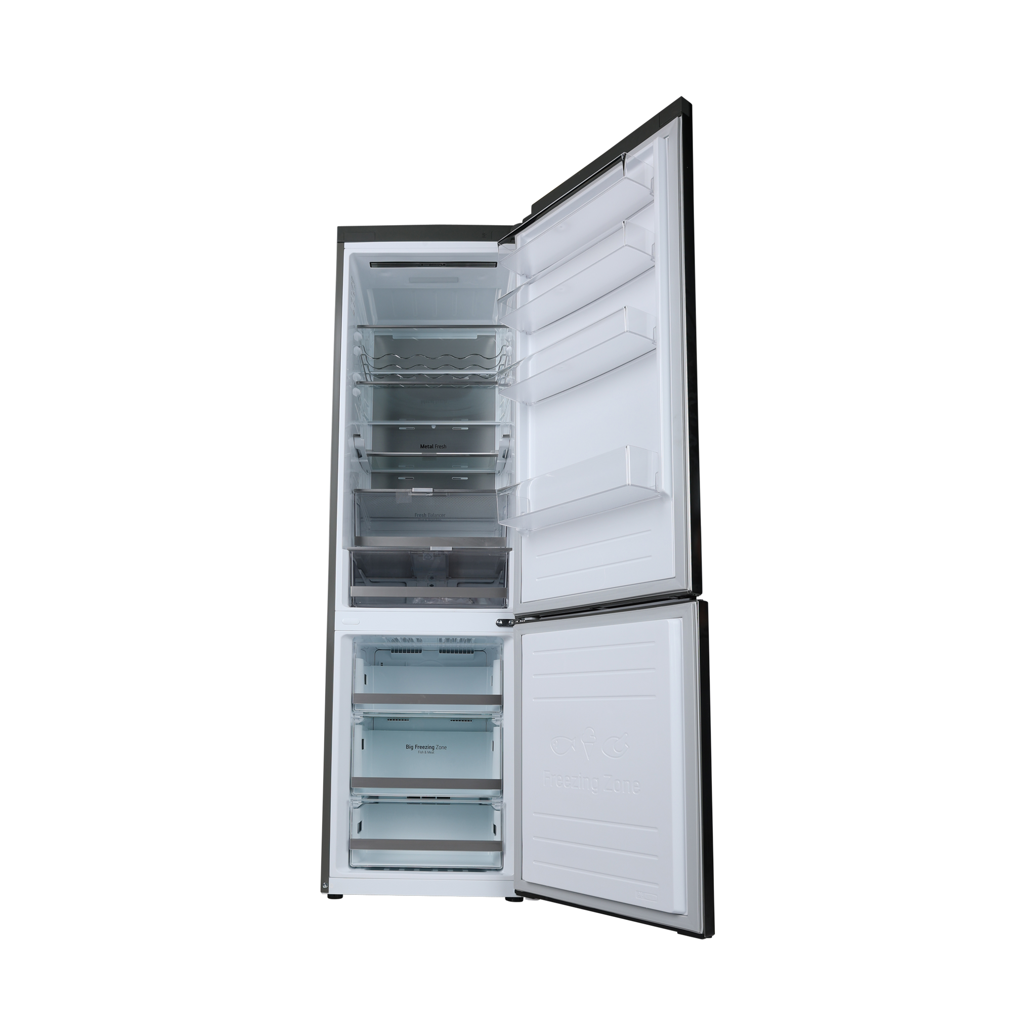 Réfrigérateur Avec Congélateur 277 L Reconditionné LG GBB72PZUEN : vue de l'intérieur