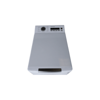 Lave-Linge Top 8 kg Reconditionné HANSEATIC HTW8013C : vue du haut ouverture et commandes