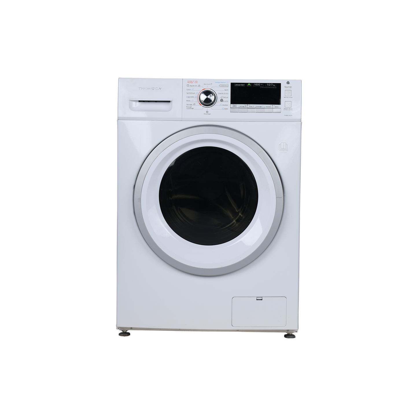 Lave-Linge Sechant 10 kg Reconditionné THOMSON THWD16107 BLANC : vue de face