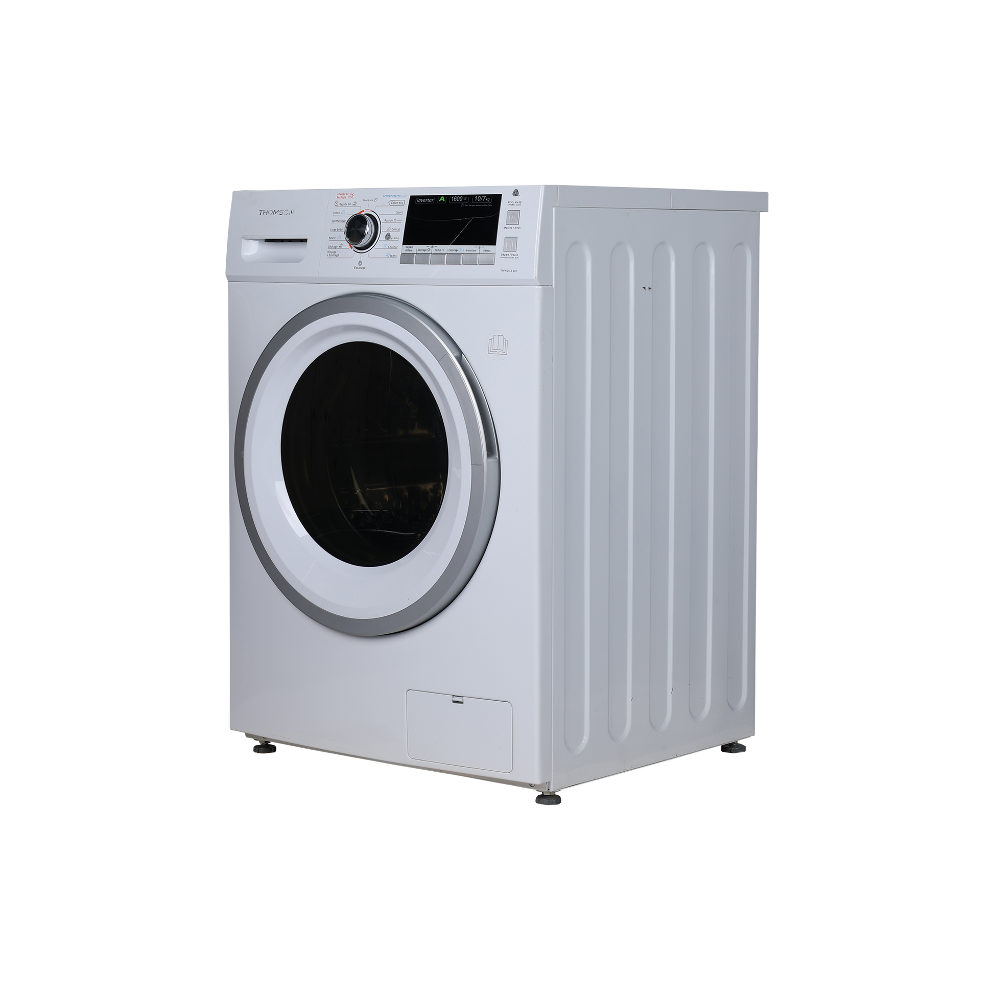 Lave-Linge Sechant 10 kg Reconditionné THOMSON THWD16107 BLANC : vue du côté droit