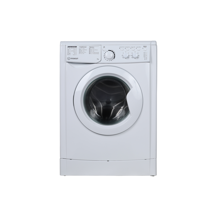 Lave-Linge Hublot 7 kg Reconditionné INDESIT EWC71252WFR N : vue de face