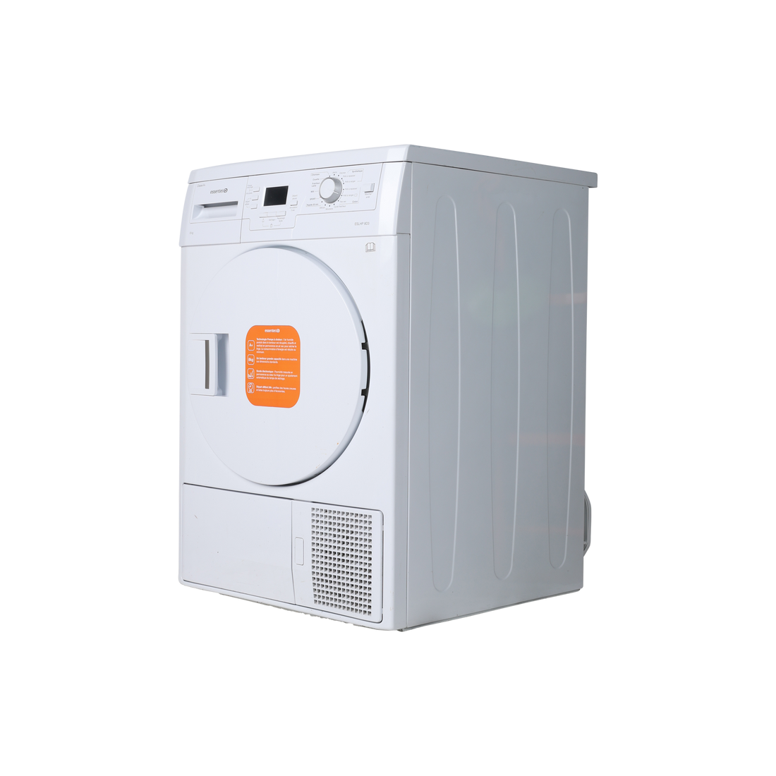 Seche-Linge Pompe À Chaleur 8 kg Reconditionné ESSENTIEL B ESL HP8D3 : vue du côté droit