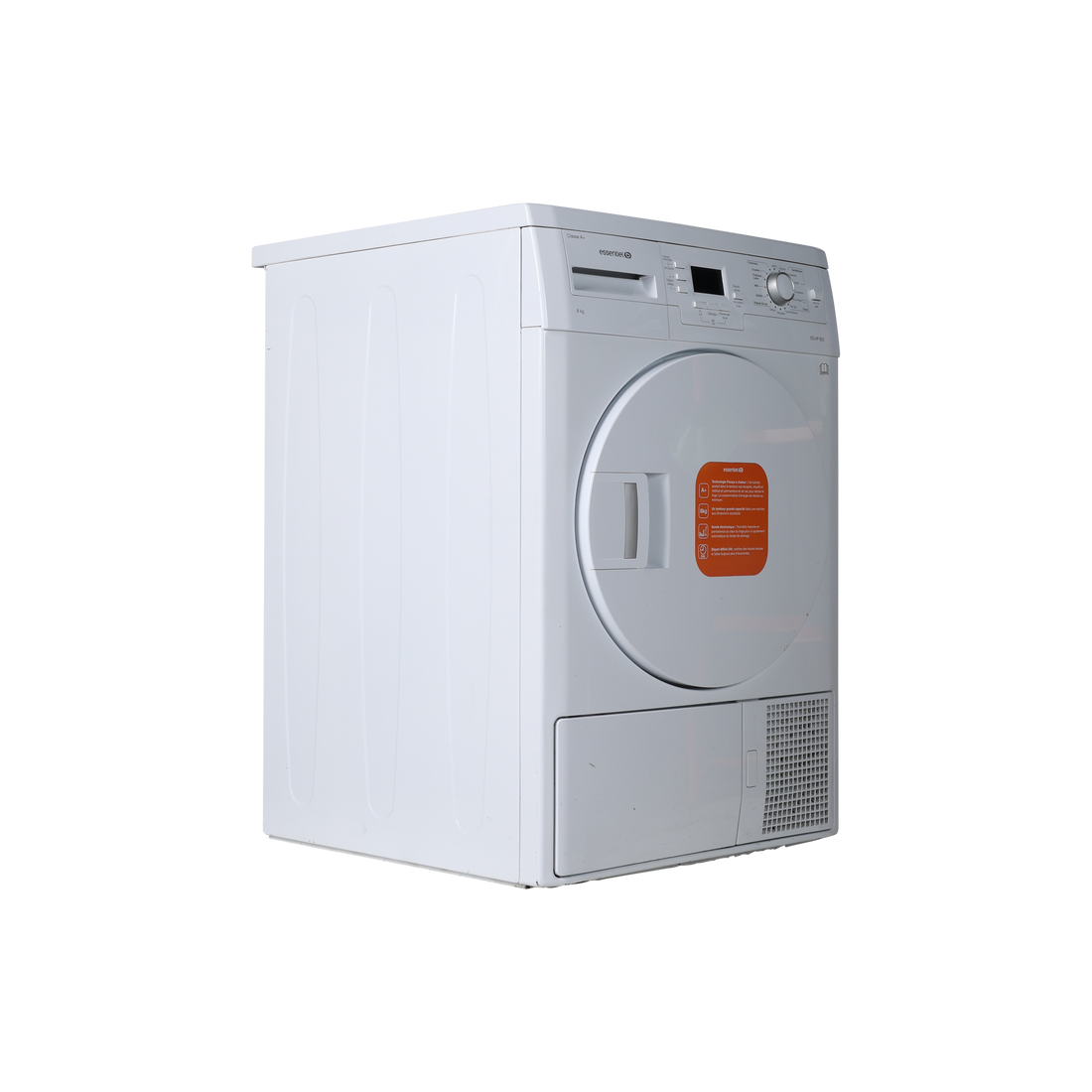 Seche-Linge Pompe À Chaleur 8 kg Reconditionné ESSENTIEL B ESL HP8D3 : vue du côté gauche