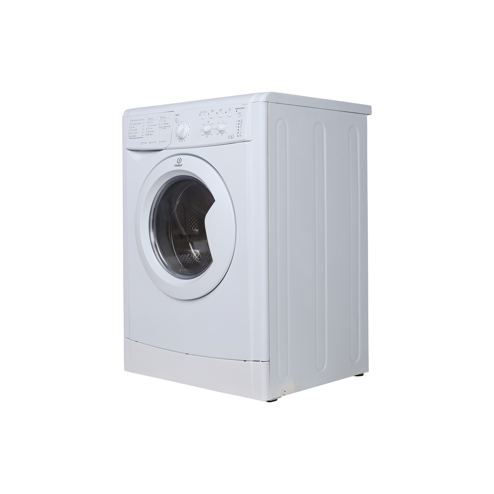 Lave-Linge Sechant 7 kg Reconditionné INDESIT IWDC-7145-FR : vue du côté droit