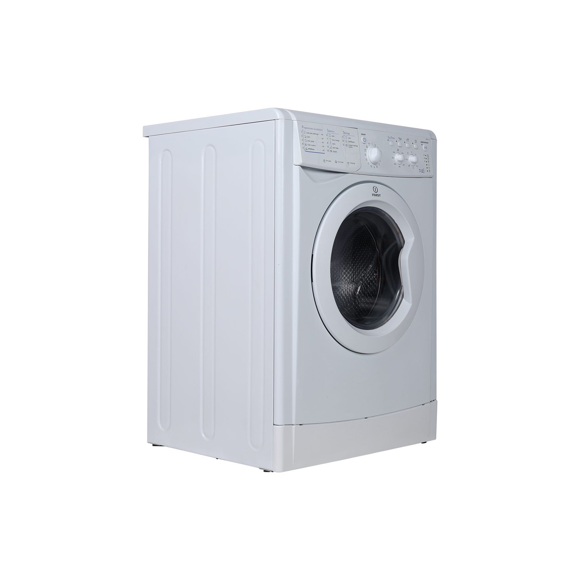 Lave-Linge Sechant 7 kg Reconditionné INDESIT IWDC-7145-FR : vue du côté gauche