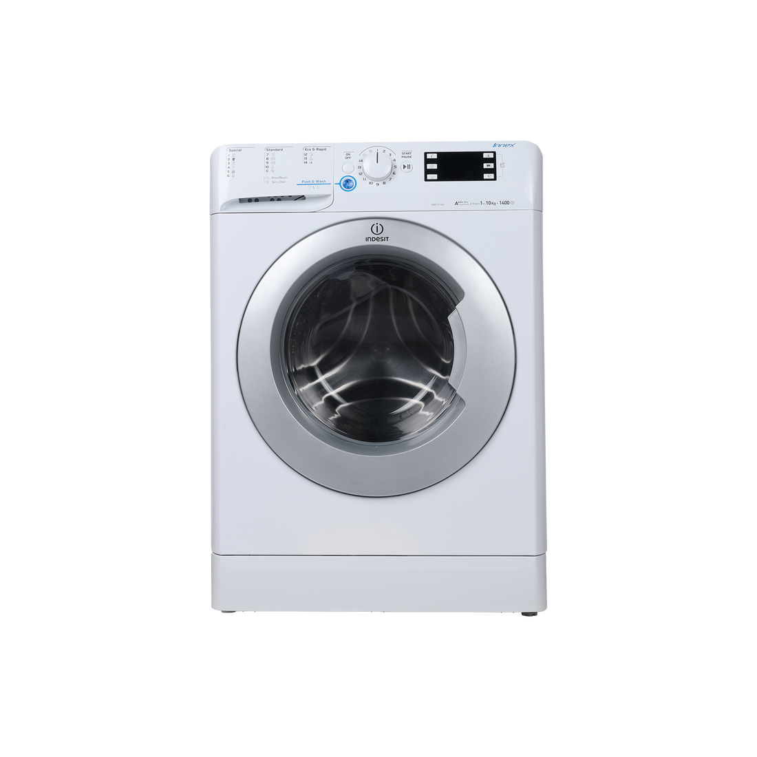 Lave-Linge Hublot 10 kg Reconditionné INDESIT BWE 101484X W FR : vue de face