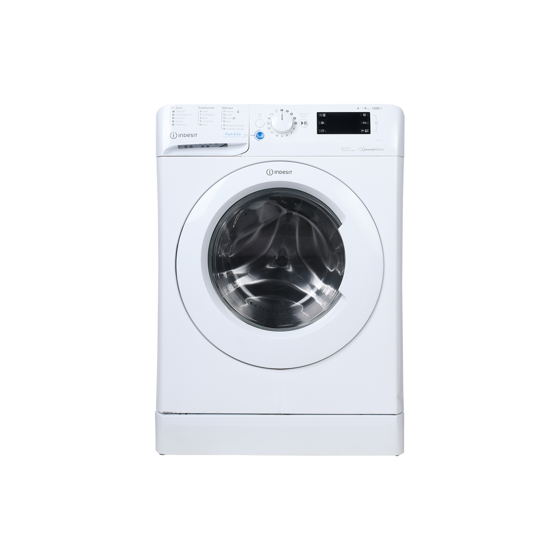 Lave-Linge Hublot 9 kg Reconditionné INDESIT BWE 91283X W FR : vue de face