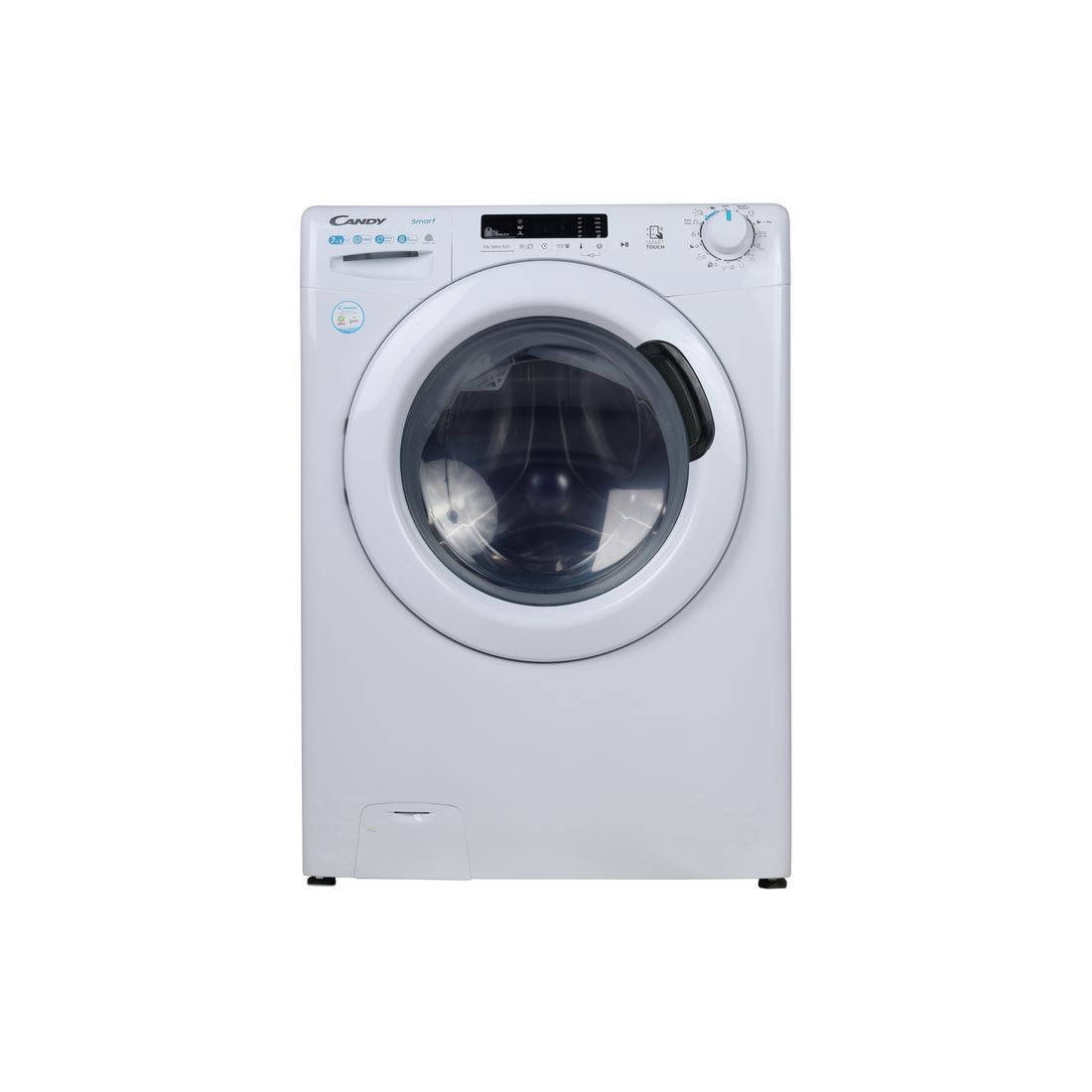 Lave-Linge Sechant 8 kg Reconditionné CANDY CSWS4852DWE/1-S : vue de face