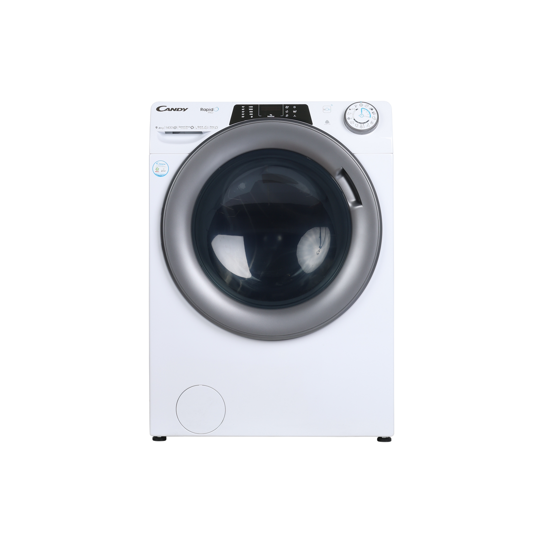 Lave-Linge Sechant 9 kg Reconditionné CANDY RPW4966BWMR/1-S : vue de face