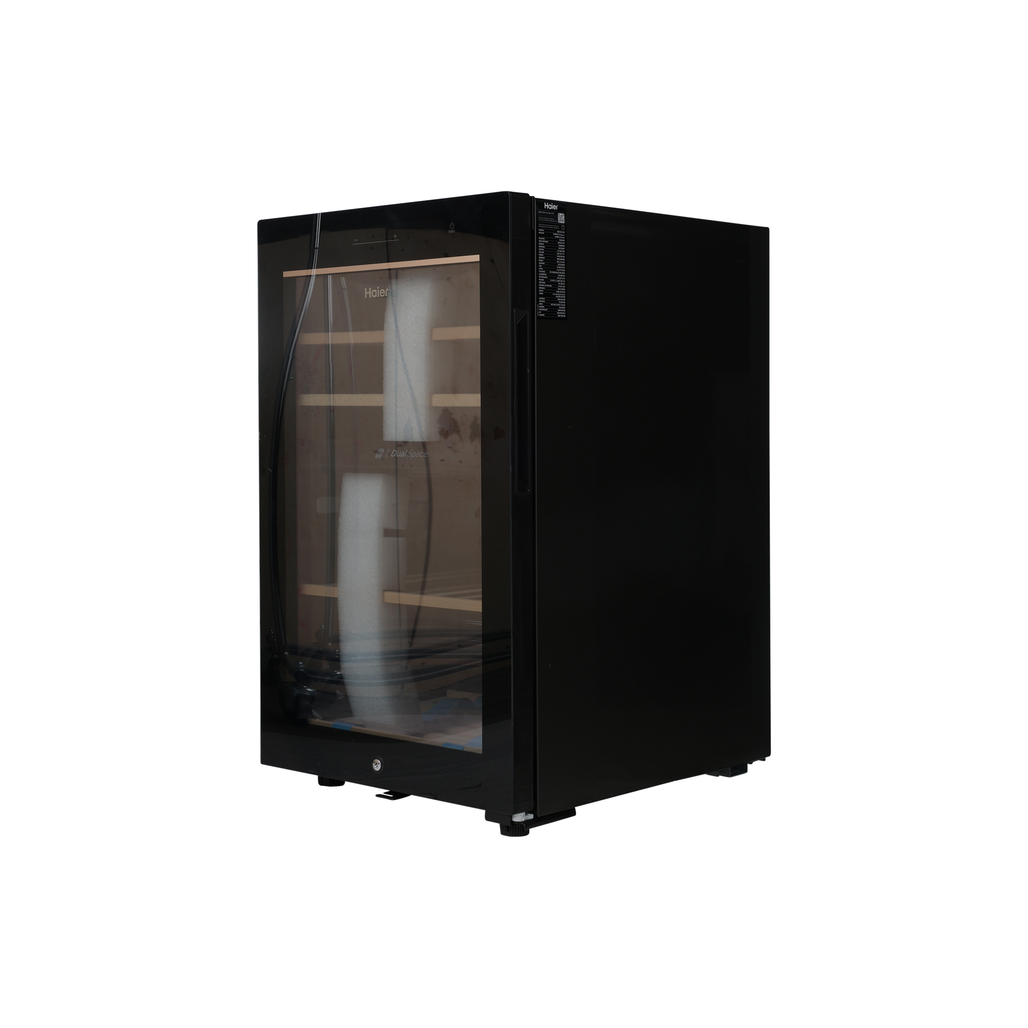 Cave à Vin Connectée Haier Series 7 - 42 Bouteilles, Wi-Fi, LED, Verre Anti-UV | Noir Élégant
