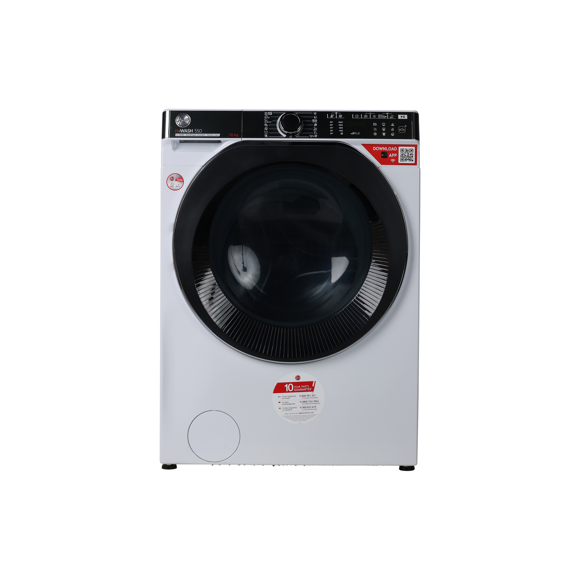 Lave-Linge Hublot 10 kg Reconditionné HOOVER H5WPB610AMBC/1-S : vue de face