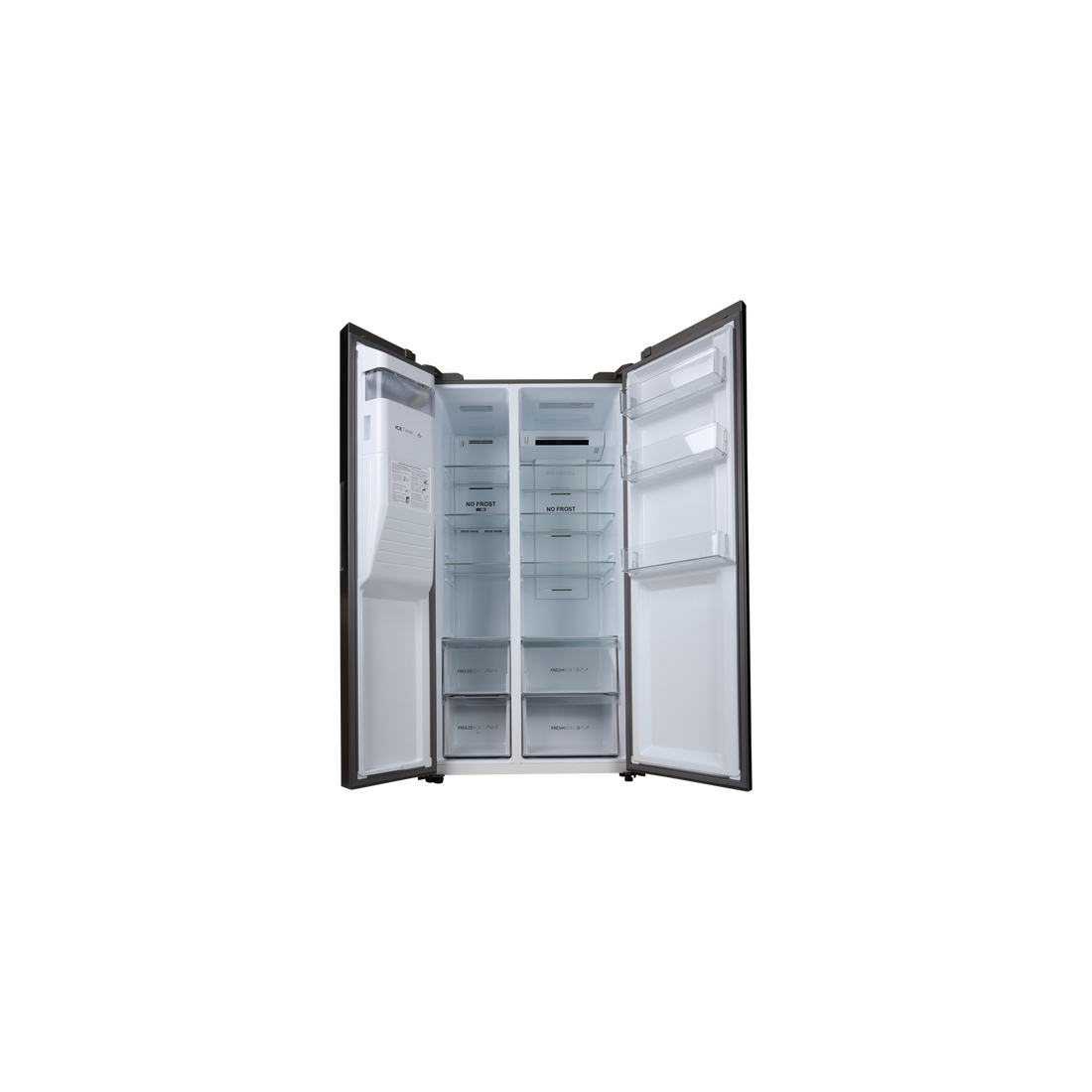 Réfrigérateur Américain 515 L Reconditionné HAIER HSR3918FIMP : vue de l'intérieur