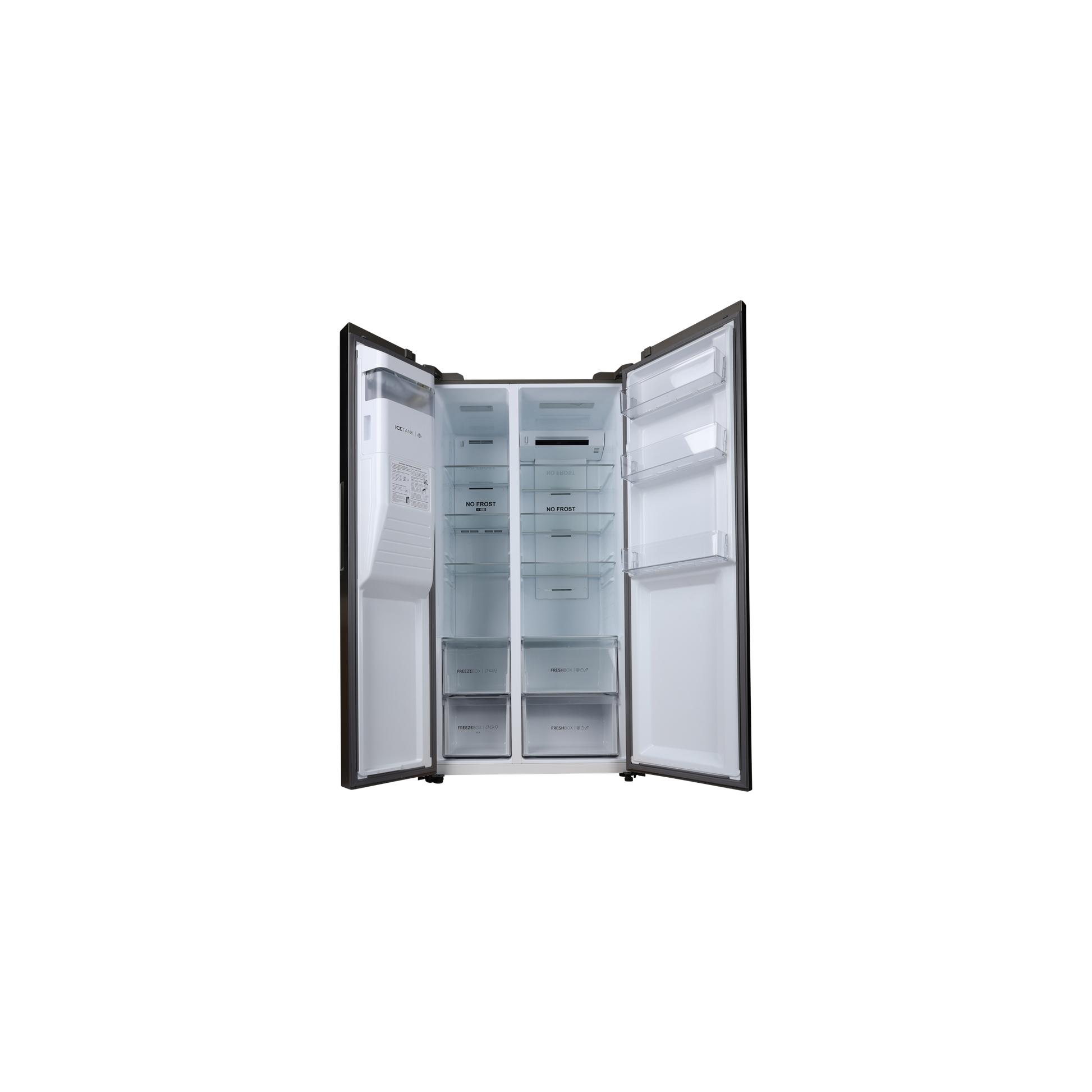 Réfrigérateur Américain 515 L Reconditionné HAIER HSR3918FIMP : vue de l'intérieur