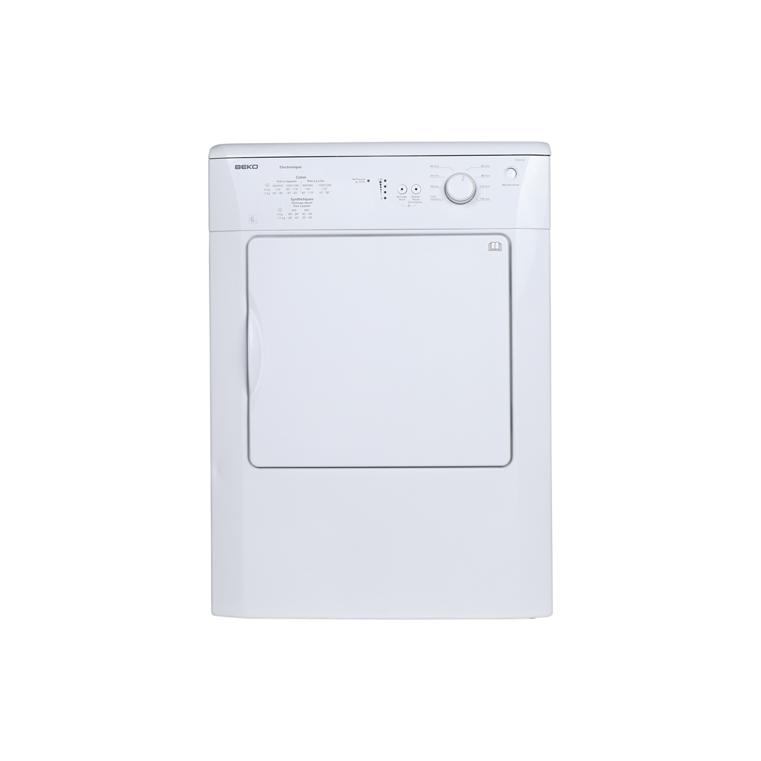 Seche-Linge Evacuation 6 kg Reconditionné BEKO DV6110 : vue de face